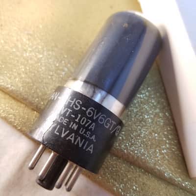 Sylvania Tight Matched Pair (2) JAN-CHS-6V6GT/G tNOS AT1000 TESTED Vacuum Tubes WWII era military Premium Beam Power 6V6 1942-1948 image 2