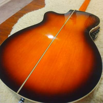 Washburn 2018 EA15ATB-A Mini-Jumbo Tobacco Burst Acoustic Electric w/Roadrunner HSC image 8