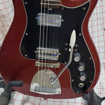 1960's Kapa Continental guitar, rare clear cherry red finish, 100% image 2