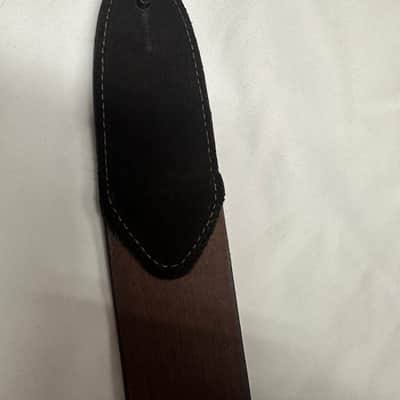 LM Brown worn leather paisley patterned guitar strap - NEW WBF-22 BR - Flowers image 6