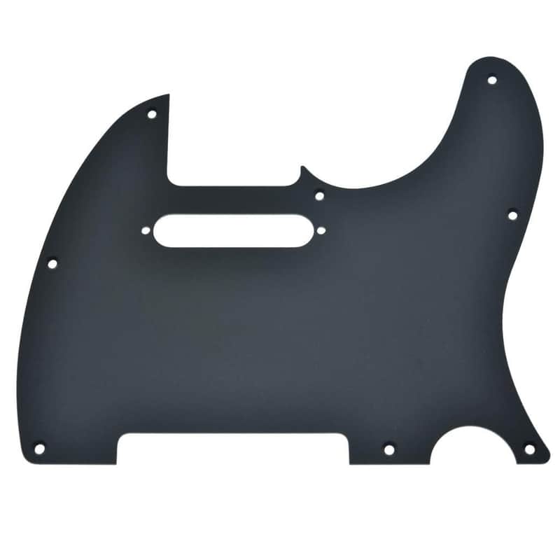 8 Hole Matte Aluminum Tele Pickguard Metal Anodized TL Pickguard Scratch Plate for USA/Mexico Tele/Telecaster Matte Black image 1