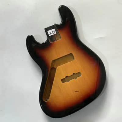 Tobacco Burst 4 String Lefty Jazz Bass Style Body image 1