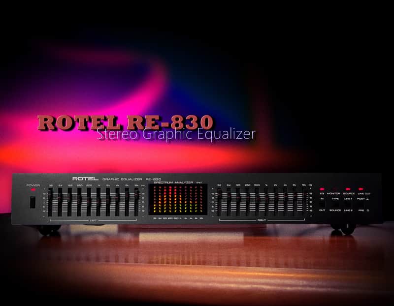 ROTEL RE-830 1982 Black 🔥RaRe🔥 Vintage Stereo Graphic Equalizer image 1