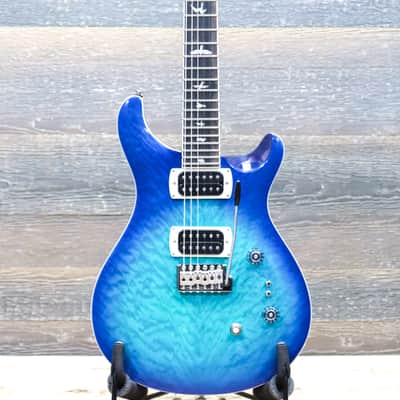 PRS SE Custom 24-08 Quilt Maple Top Lake Blue Electric Guitar w/Bag #H053854 image 1