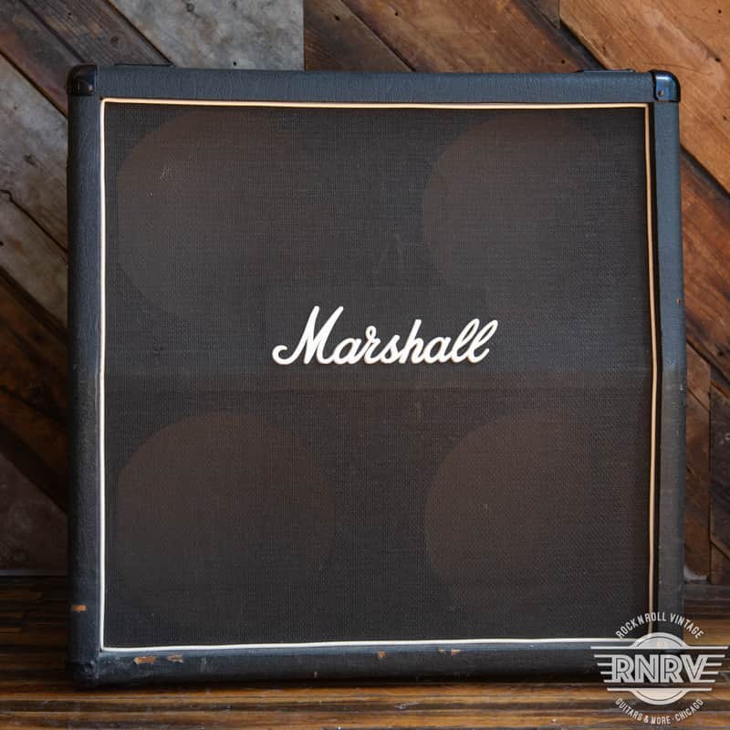 Marshall 1960 Lead Slant Cab Early 80's (Unloaded) - Black Tolex image 1