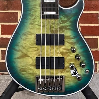 Schecter Daniel Firth Hellraiser Extreme-5, Cthulu Burst, Neck-Thru, Fishman Fluence Pickups, EMG Preamp image 2