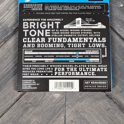 Mint D'Addario EXL160 Medium 50-105 Nickel Wound 4 String Long Scale Bass Guitar Strings image 2