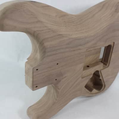 Unfinished Walnut HxS guitar body - fits Fender Strat Stratocaster neck Floyd Rose J1624 image 7