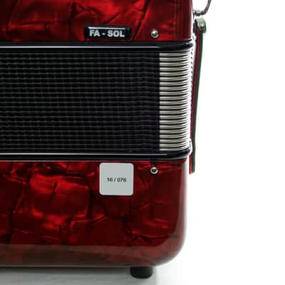 USED Hohner Anacleto Rey Del Norte TT FBbEb/GCF Accordion Black/Red (MINT) image 6