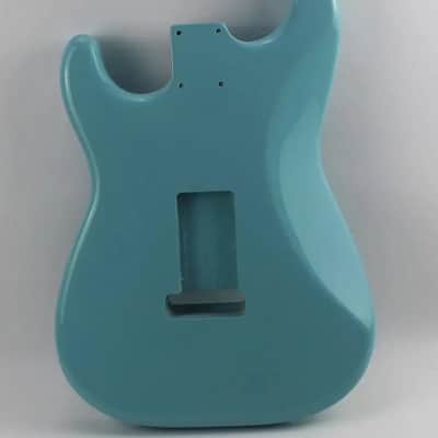 Blue Strat Style Guitar Body Alder Wood image 6