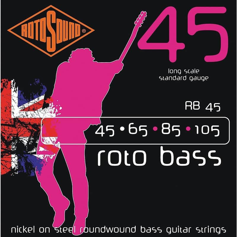 Rotosound RB45 Roto Bass Nickel Coated Steel Electric Bass Strings - Standard (45 - 105) image 2