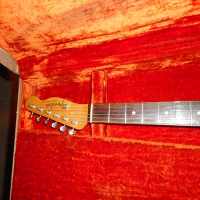 fender Custom Telecaster 1961  (rare)- Sunburst (refin), replaced neck, Super Rare Blonde Fender case!! image 7