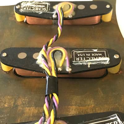 Schecter complete F500t Stratocaster monstertone single coil pickup assembly with brass pickguard image 15