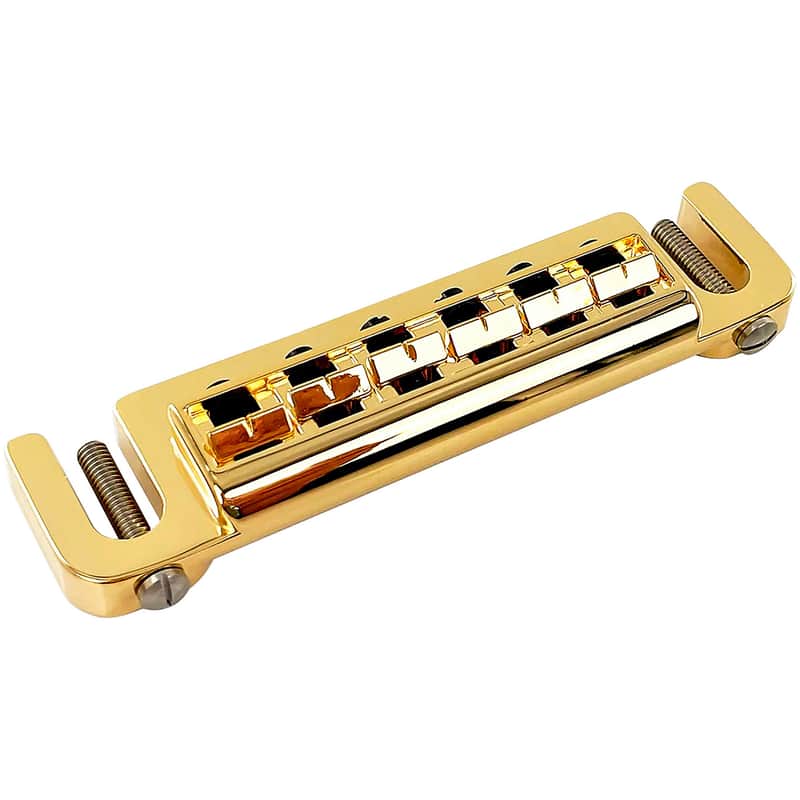 Badass Leo Quan Badass Wraparound Guitar Bridge with Metric M8 Locking Studs - Gold Finish - New