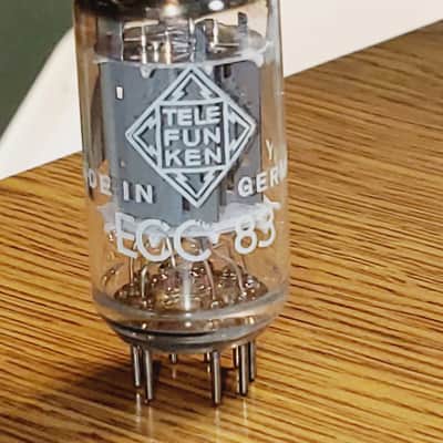 12AX7/ECC83 Telefunken Red Tip/Smooth Plate MaxiPreamp2/TV7 tested (1) tube lot  ('50's Berlin Tube)