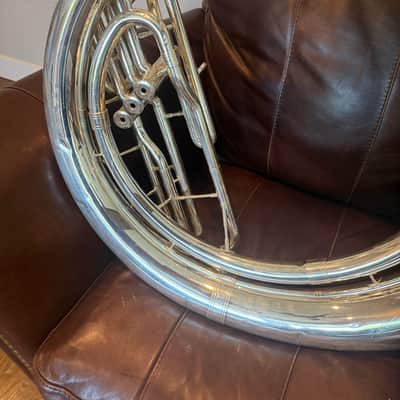Eastman EPH495 Silver Bb Sousaphone - with Neck, Bits, and Case image 6