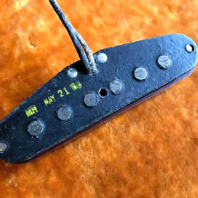 Fender Musicmaster Pickup / Pots / Jack / Brown cover Complete Original Wiring Harness 1964 64 image 4