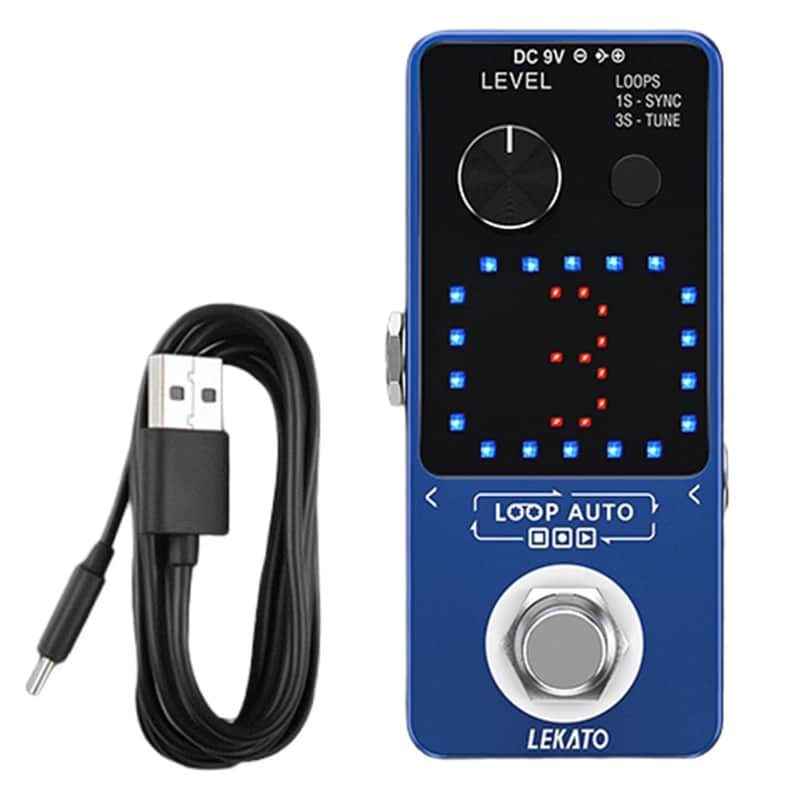 New LEKATO Looper Pedal Unlimited Overdubs 3 Loops 18 Minutes Record with LED Screen image 1