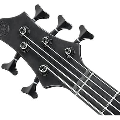 Used Ibanez BTB625EXBKF BTB Iron Label 5-String Bass - Black Flat image 4