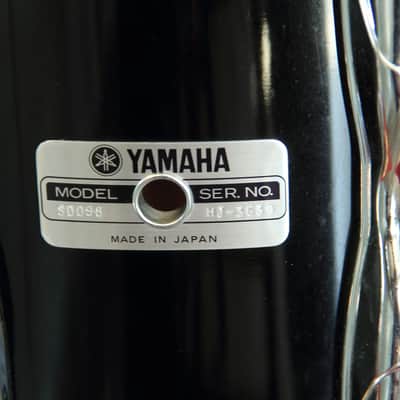 Yamaha SD098 - solid black Recording Custom 9000 snare drum 14"x8 image 2