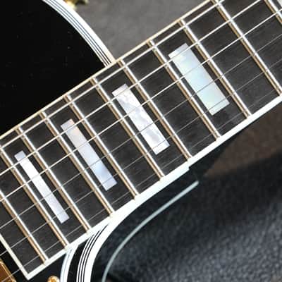 2023 Gibson Custom Shop Les Paul Custom w/ Slim Taper Neck Electric Guitar Black Ebony + COA OHSC image 9