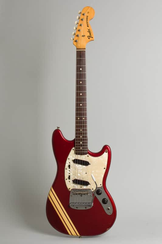Fender Competition Mustang Solid Body Electric Guitar (1973), ser. #436903, original grey hard shell case. image 1