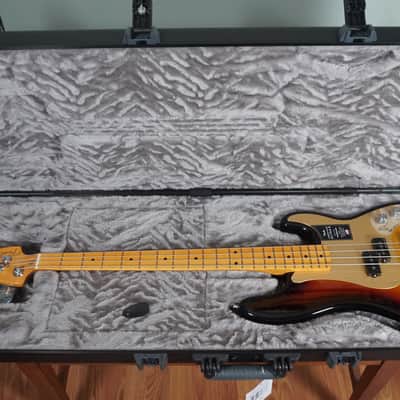 Fender American Ultra II Precision Bass, Maple Fingerboard, Ultraburst w/ Deluxe Molded Case - Open Box image 8