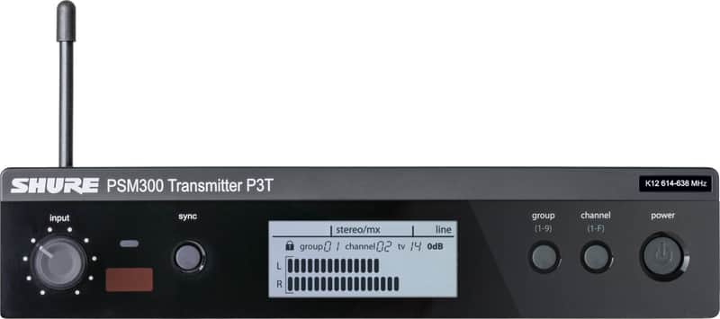 Shure P3T Personal Monitor System Wireless Transmitter, H20 Band image 1