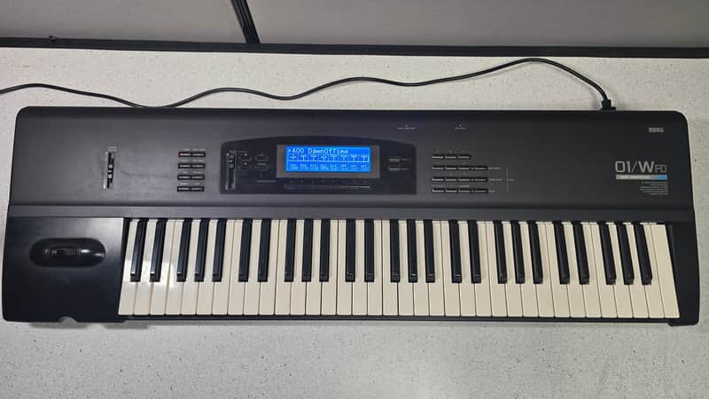 Korg 01/WFD Music Workstation with Blue LCD upgrade, gigbag & Owners Manual image 1