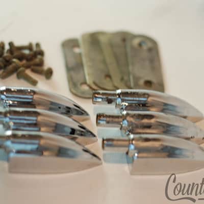 Immagine Ajax 6x Snare/Floor Tom Drum Lugs Bullet Chrome Vintage50s Boosey&Hawkes England - 3