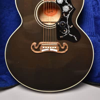 2013 Gibson Custom Shop Limited Edition SJ-200 Jumbo Acoustic Trans Black w/OHSC image 2
