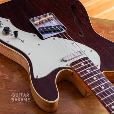 Fender Japan Telecaster neck on a custom Thinline Wenge top ash body with binding - 3 kg - handwound pickups - 4-way wiring image 12