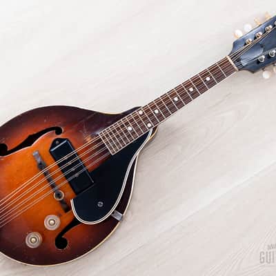 1948 Gibson EM-150 Vintage A-Style Electric Mandolin Sunburst w/ P-90, Case image 1