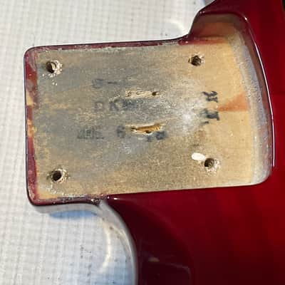 2000's Japan Jackson DKMG Dinky Red Flame Guitar Body Floyd Ready image 8