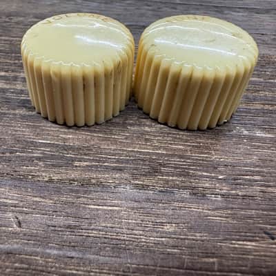 Harmony Cupcake Volume & Tone Knobs 60s - Cream Rocket Stratotone Airline image 3