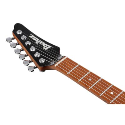 Ibanez AZ Premium 6-String Electric Guitar with Roasted Maple Fretboard, Includes Gig Bag (Deep Ocean Blonde) image 5
