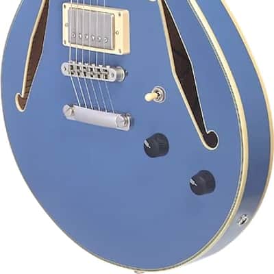 D'Angelico Excel SS Tour Semi-hollowbody Electric Guitar - Slate Blue image 5