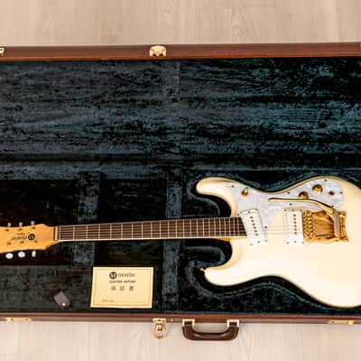 2000s Mosrite Ventures Model Super Custom '65 Pearl White w/ Gold Hardware, Vibramute & Case, Japan Kurokumo image 17