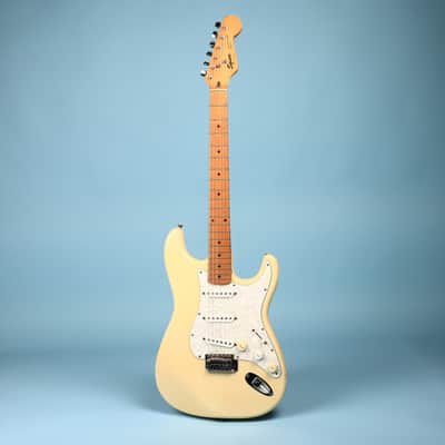 1992 Squier MIK Stratocaster Korea Off-White Maple Neck image 2
