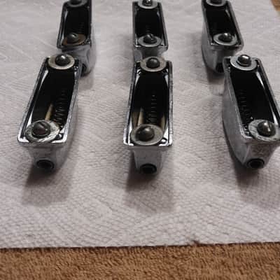 Unknown 6 x Bass Drum Double Lugs w / bolts and washers 1960's chrome image 6