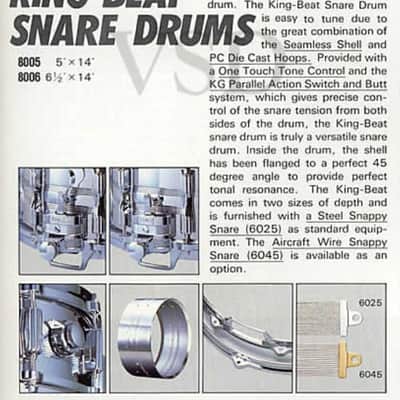 Original Tama King-Beat Aircraft Wire Snare image 5