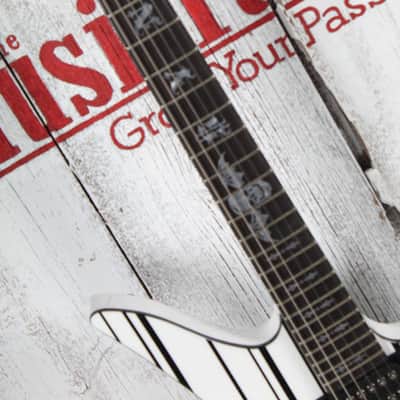 Schecter Synyster Standard Electric Guitar Gloss White with Black Pinstripes image 9