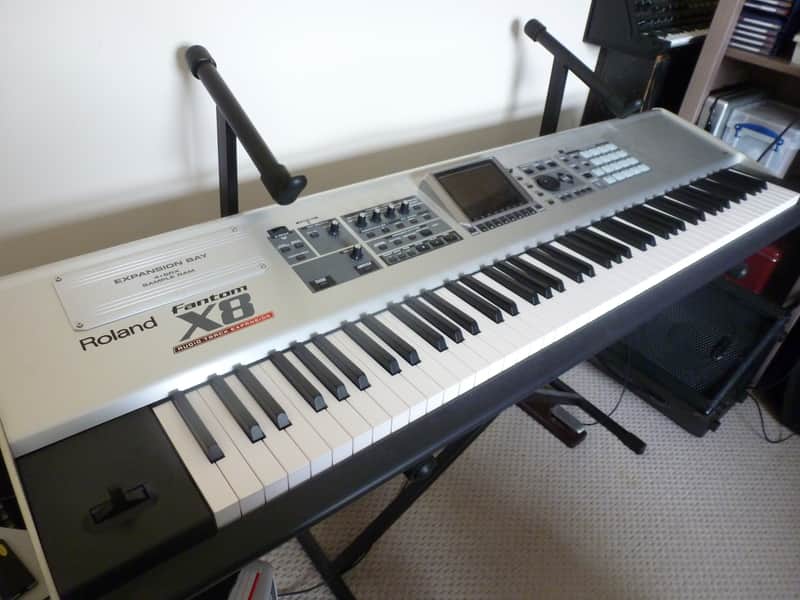 Roland Fantom-X8 Fully Weighted 88-Key Workstation. Fully Expanded.