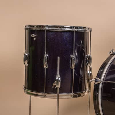 1960s Slingerland Stage Band Sparkling Blue Pearl Drum Set image 3