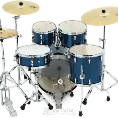 Sonor AQX Studio 5-piece Complete Drum Set - Blue Ocean Sparkle image 2