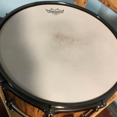 Outlaw Drums 14x7 Burnt White Pine Solid Stave Snare Drum image 4