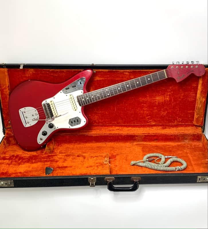 Fender Jaguar 1966 - Candy Apple Red Matched Headstock image 1