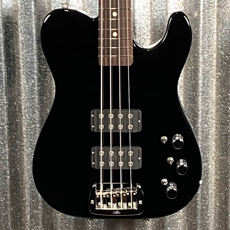 G&L USA Fullerton Deluxe ASAT 4 String Bass Jet Black & Bag #8120 image 1