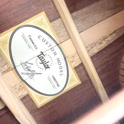 2017 Taylor Custom Grand Auditorium - Dark Cedar + Cocobolo image 7