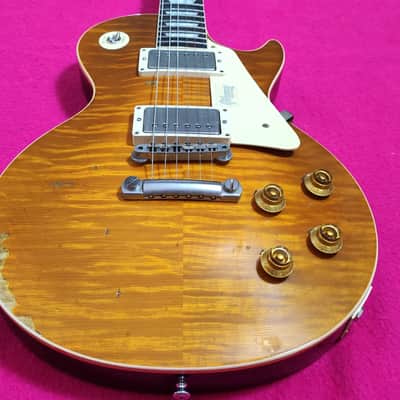Gibson Les Paul Ultra Aged R9 BRAZILIAN ROSEWOOD Lemon drop (2018) + original vintage 1961 unsealed PAFS + 1959 hardware image 15